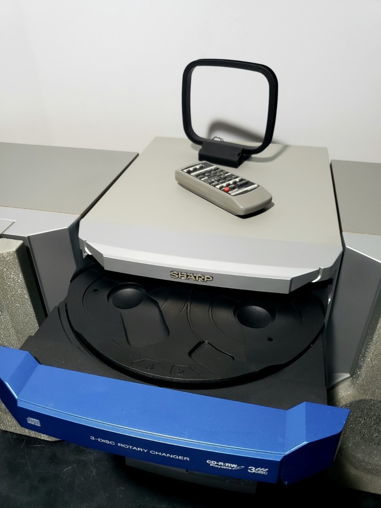 SHARP Mini Component Shelf System - CD-BA300 - Tested, Dual Sided Speakers, READ