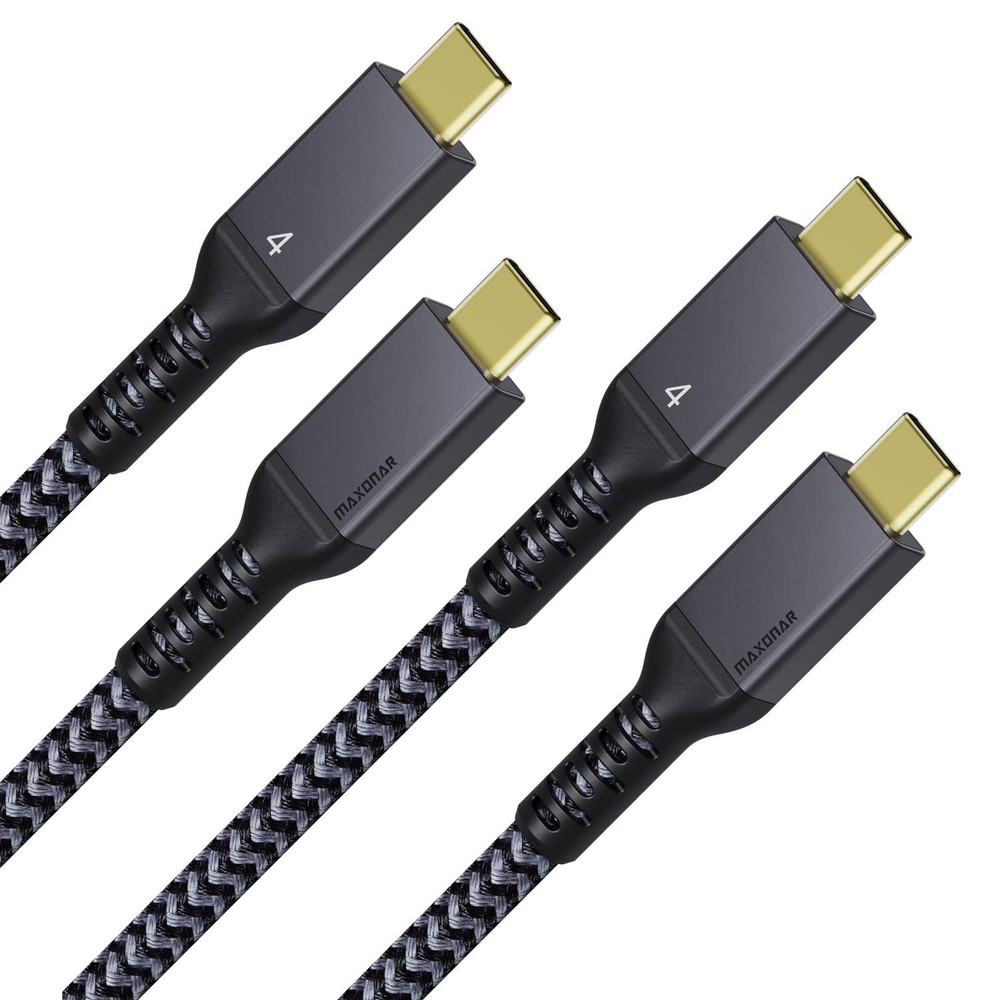 [2 Pack 6.6Ft] Thunderbolt 4 Cable, 240W Long Thunderbolt Cable 40Gbps Data S...