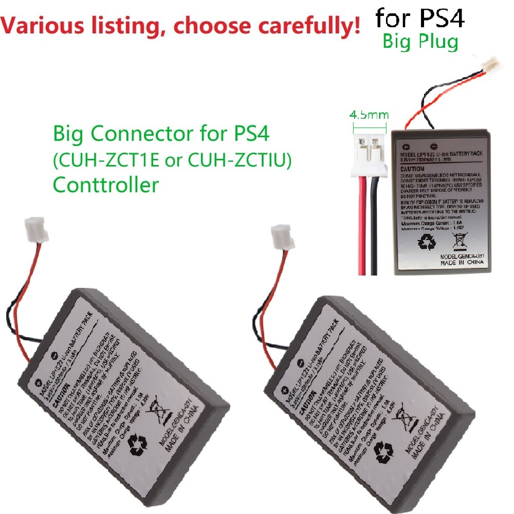 New Replacement battery For Sony PS4 Wireless Controller 2000mAh & USB Cable
