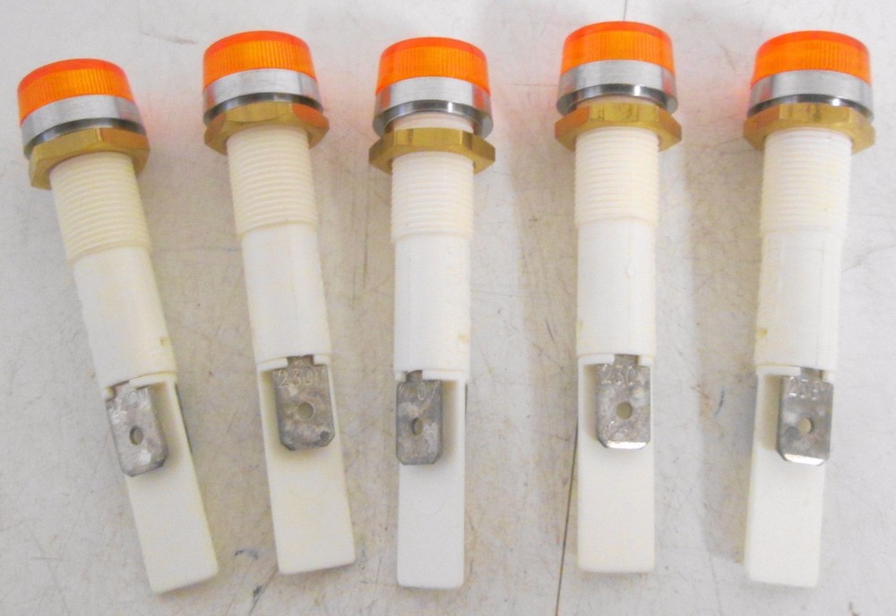 (5) Arcolectric Panel Indicator Orange 230V