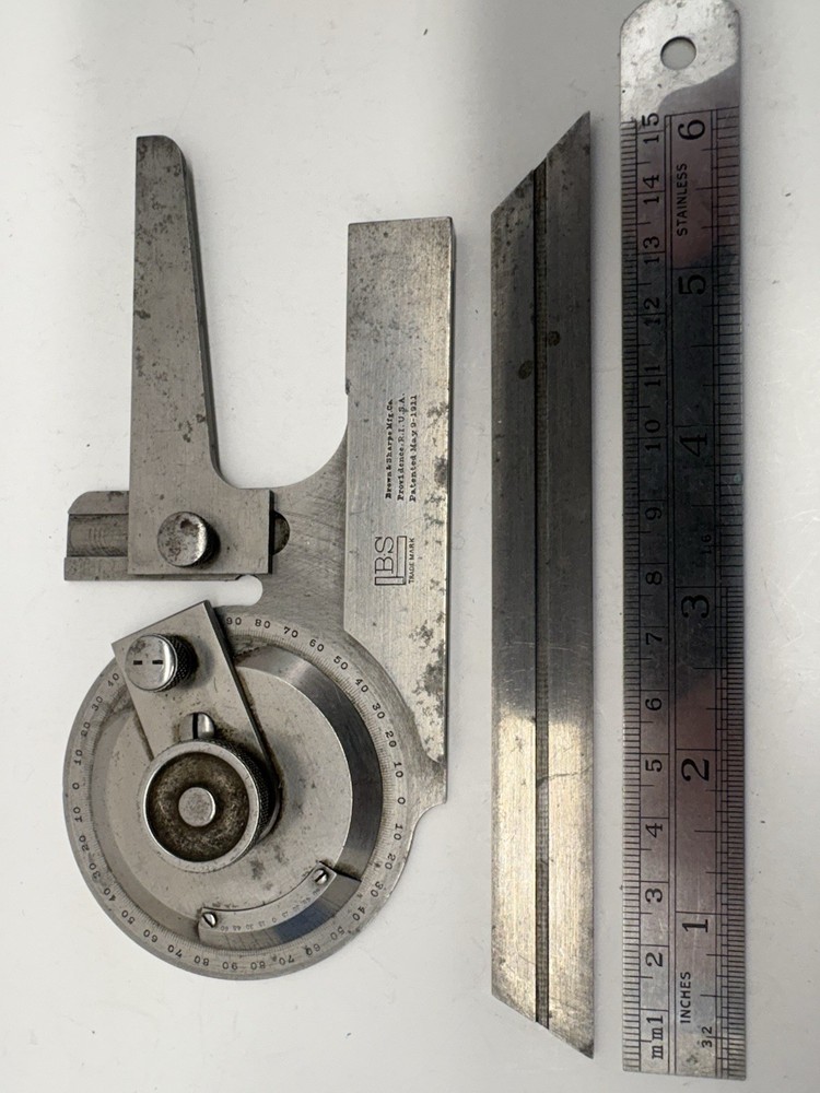 Brown And Sharpe Bevel Protractor