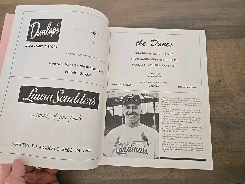 1968 MODESTO REDS PROGRAM.