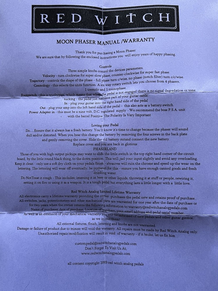 Red Witch Deluxe Moon Phaser - Chrome