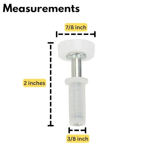 Spring-Loaded Bi-Fold Door Top Roller Guide Wheel, 4-Pack