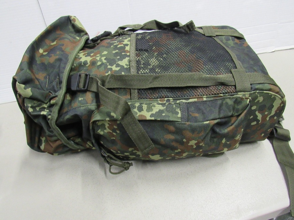 STURM Mil-Tec German Flecktarn Camo Pattern Combat Pack Rucksack with Straps