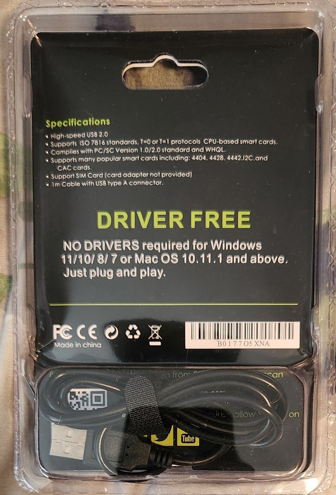 CAC/PIV Reader DOD Military Common Access - Smart Card Reader - USB - BRAND NEW!