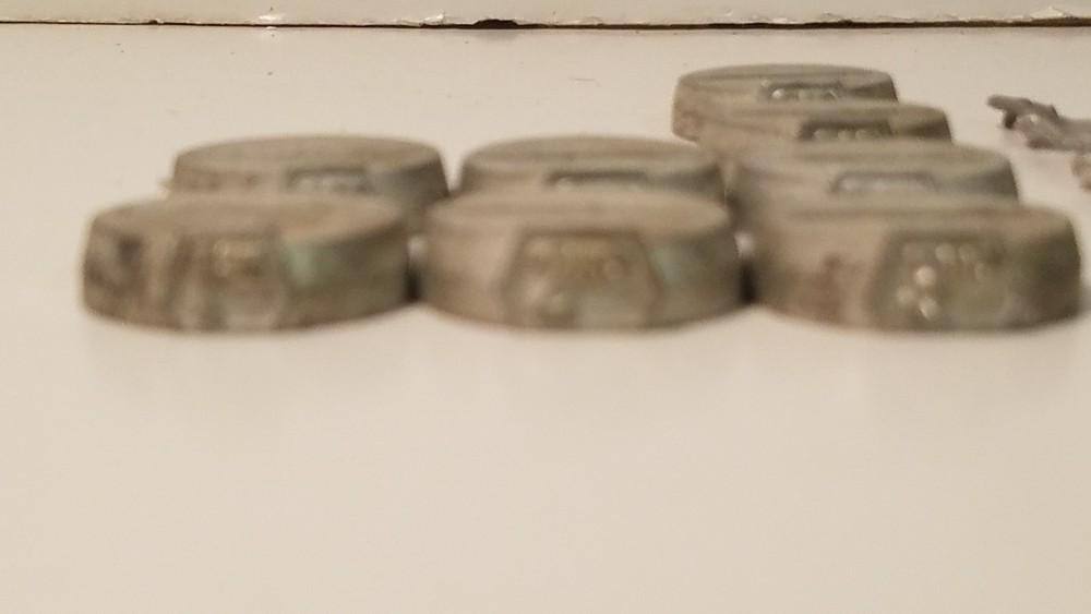 Assorted Metal Bases, Shields and Weapons
