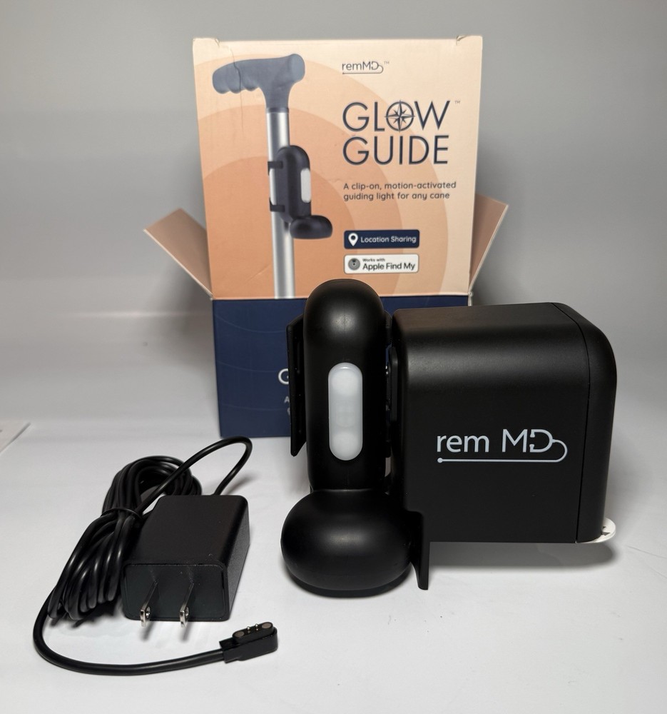 RemMD Glow Smart Rechargeable Light W/Tracker Apple Compatible For Walking Cane