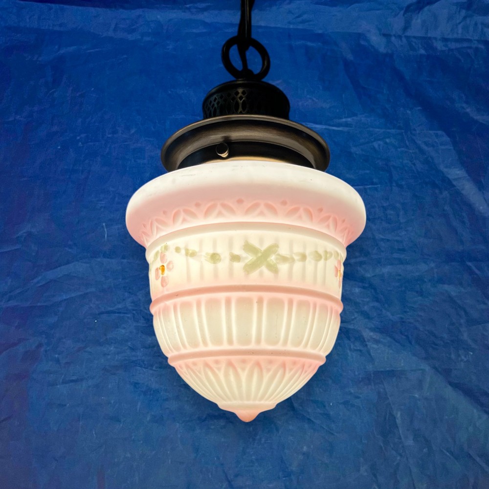 Single Entry Pendant Light Fixture With Globe Rewired 40F