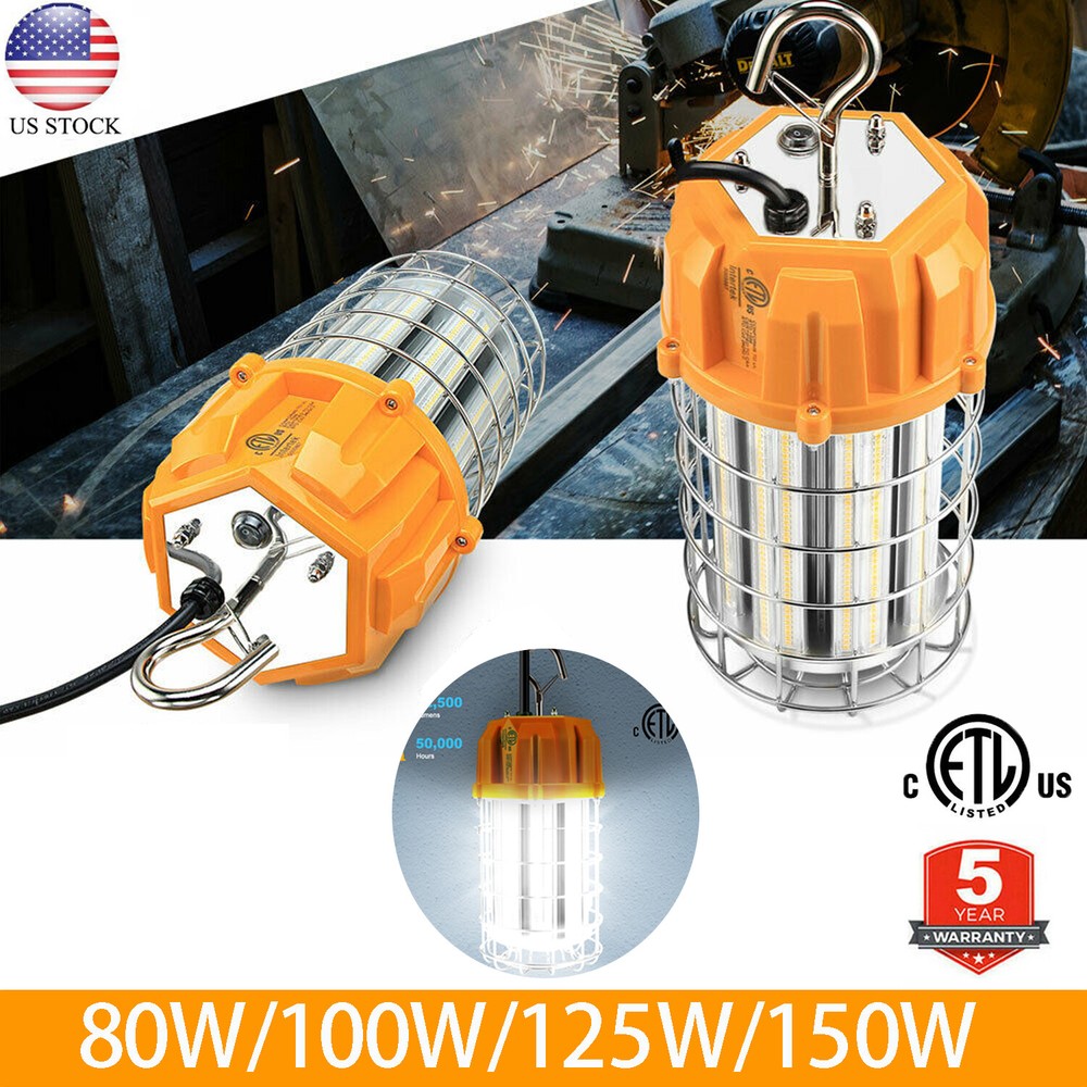 60W 150W LED Temporary Work Light Portable Construction Hanging Light