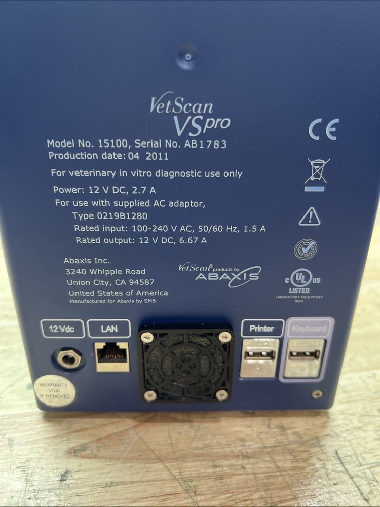 Abaxis Vetscan VSpro Coagulation Veterinary Analyzer 15100