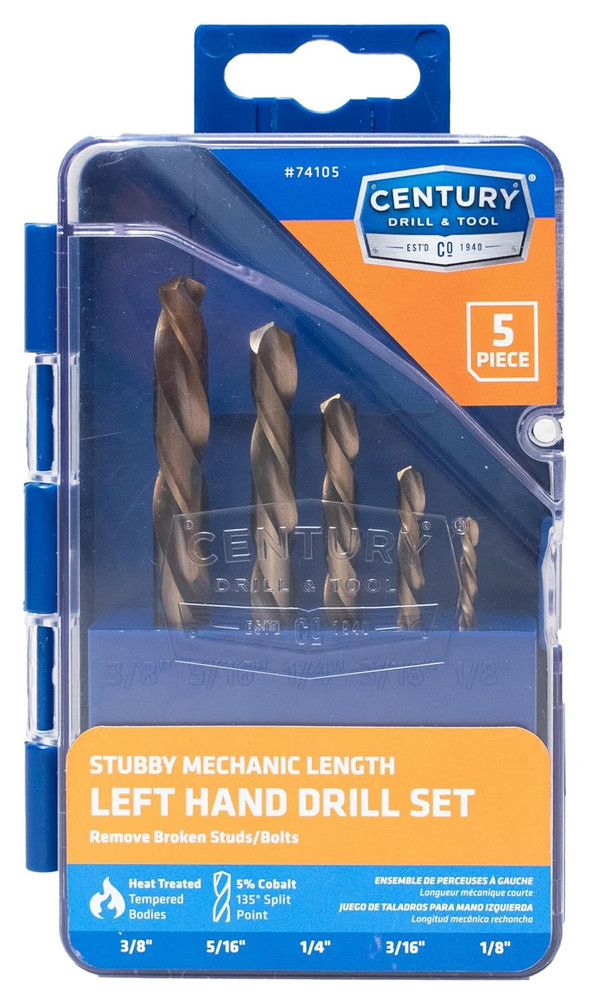 , 74105, Left Hand Drill, Split Point Tips, Precise Drilling