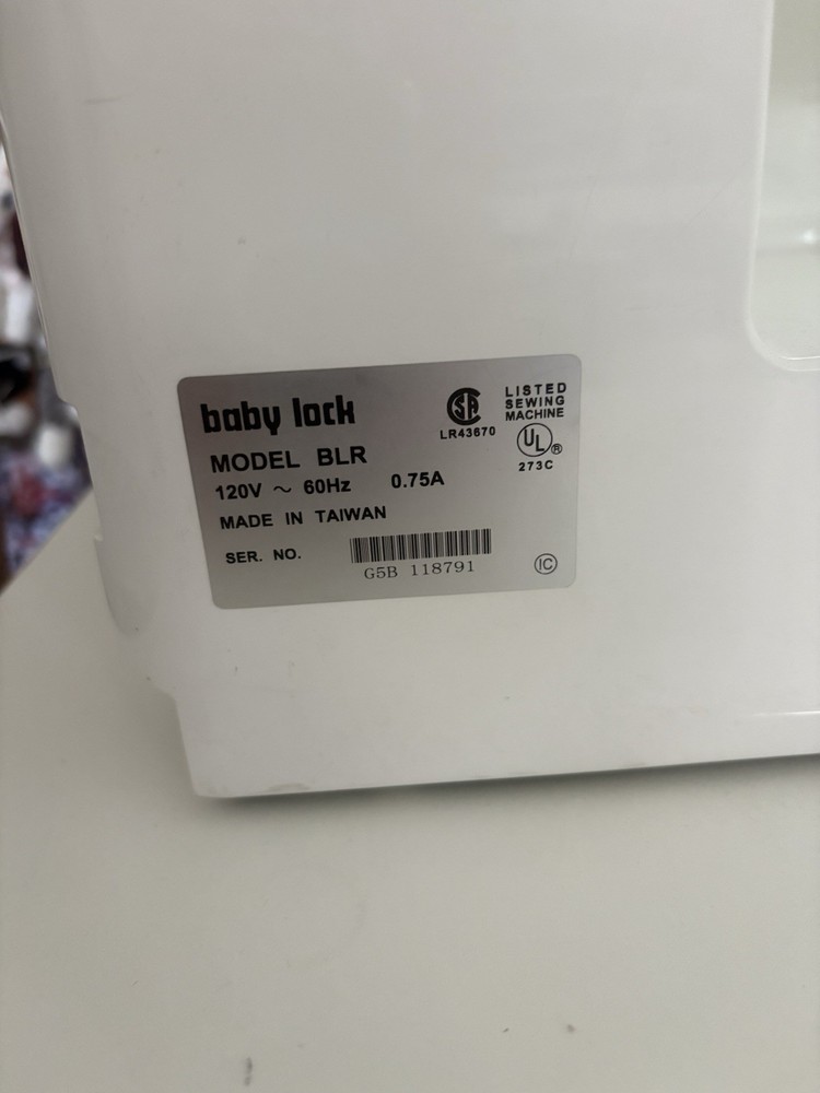Babylock Ellure BLR Sewing Machine