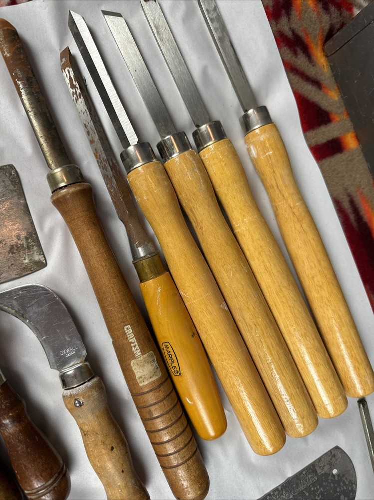 Chisel Wood Working Assorted Lot Bundle 21 Pieces Including Case