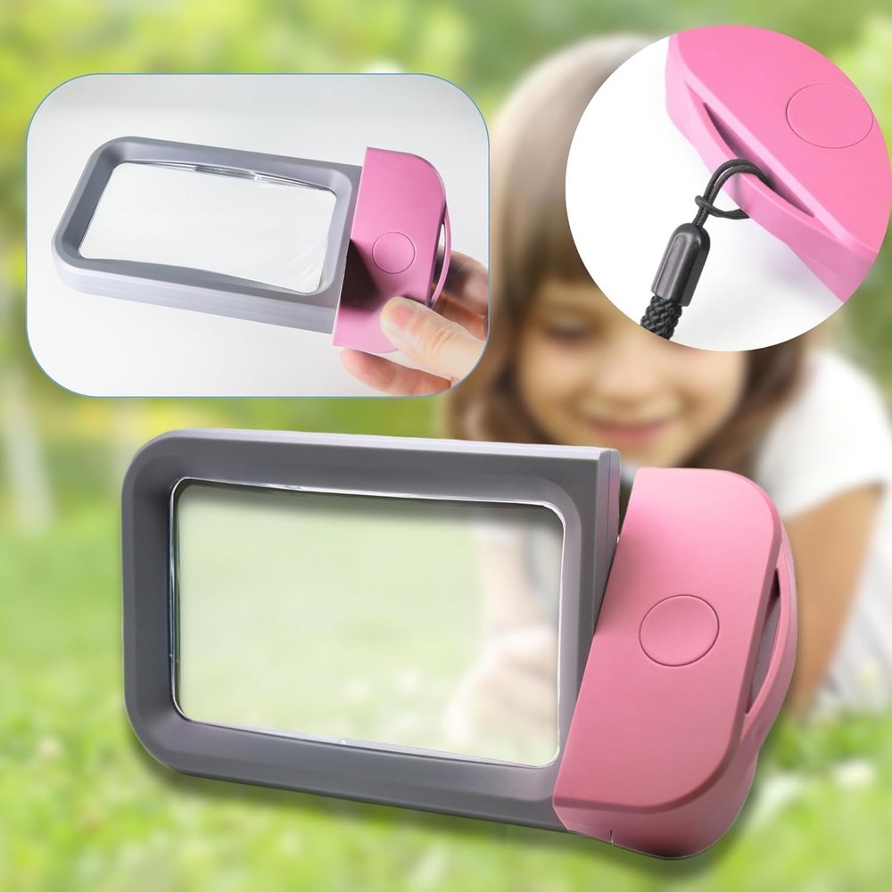 Magnifying Glass with Light | 3X Large Rectangular Reading Magnifier with 10 ...