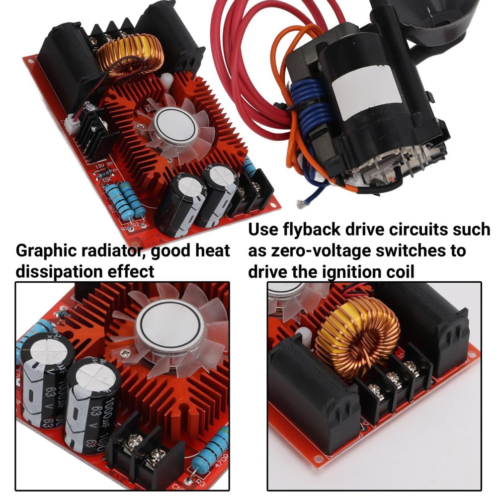 ZVS Driver Module 12V to 30V DC High Voltage Generator with Flyback Transform...