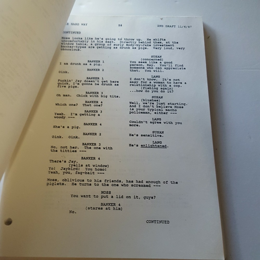 The Hard Way Movie Screenplay Script Daniel Pyne 1987 Universal Michael J. Fox