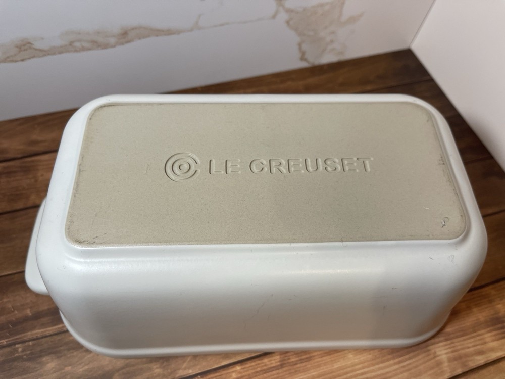 Le Creuset White Stoneware Ceramic Loaf Pan Rectangle