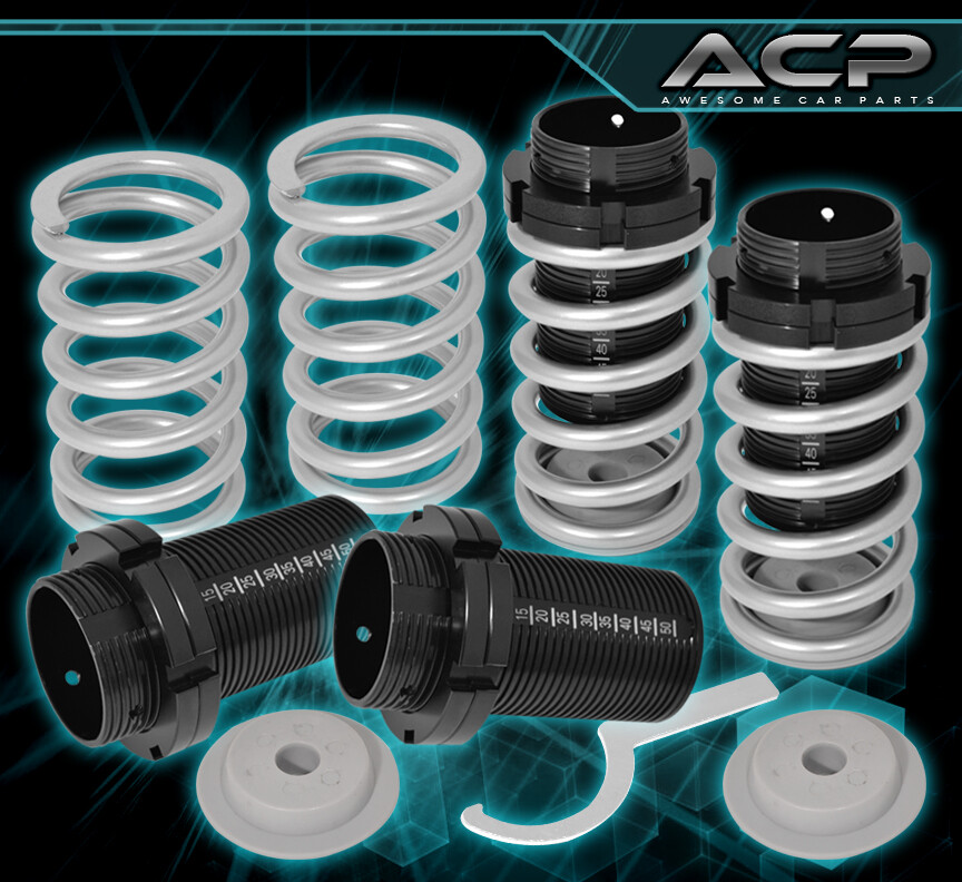 For 91-99 Sentra Adjustable Lowering Spring Coilover Sleeves Assembly Kit Silver