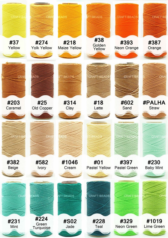1MM Waxed Polyester Linhasita Cord Macrame Bracelet Thread String 188yards Spool