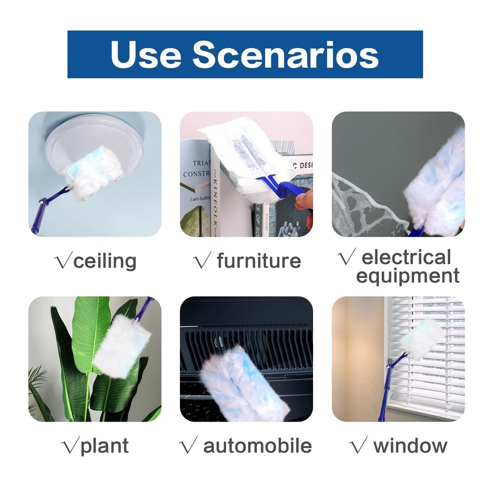 180° Dusters Multi Surface Duster Refills Kit Extender Handle (1 Long Handl