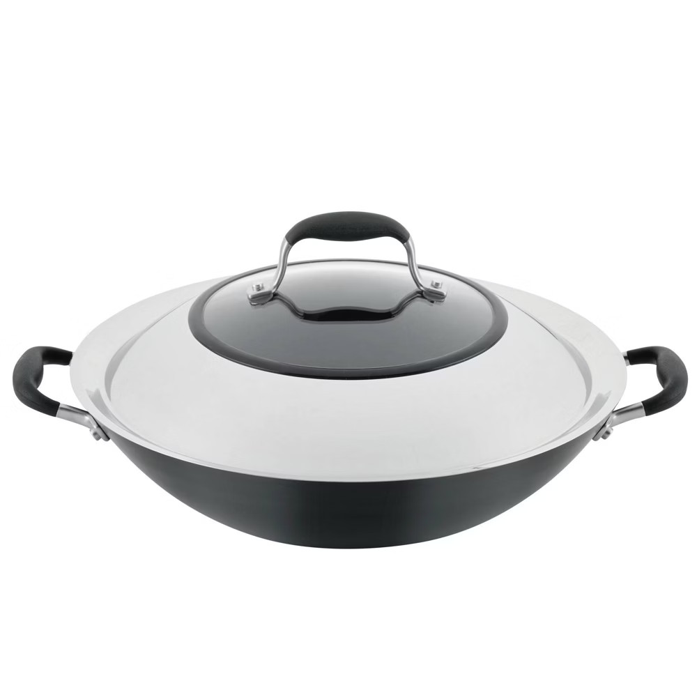Anolon Advanced Home 14" Hard Anodized Nonstick Wok with Side Handle and