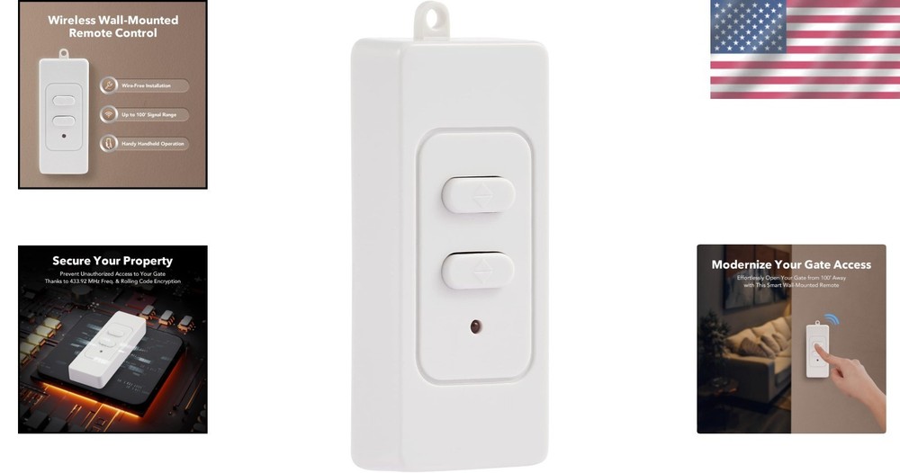 Universal Remote Control for Automatic Doors - 433.92 MHz, Easy Pairing