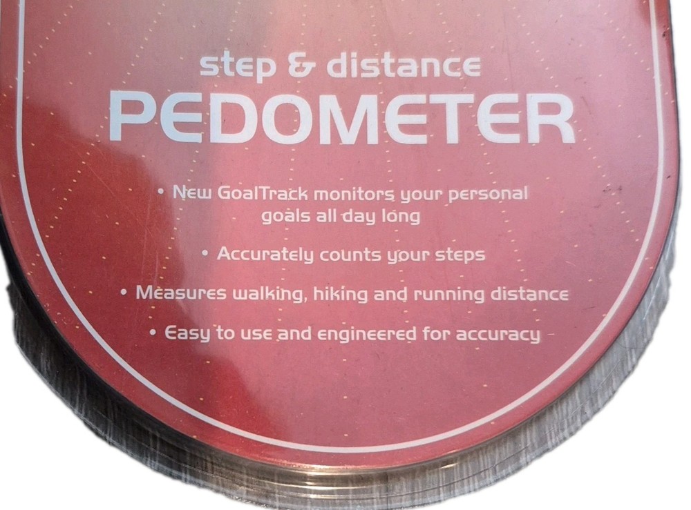 Sportline Black Dual Function Step & Distance Digital Pedometer New