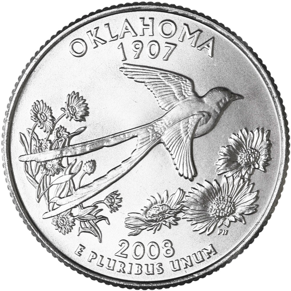 2008 P Oklahoma State Quarter Satin Finish