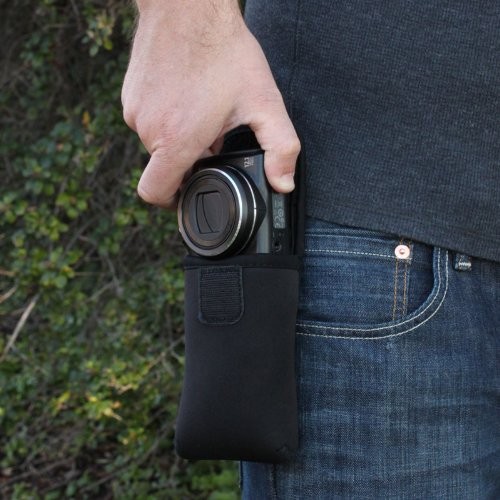 Small Digital Camera Case with Carabiner, Belt Loop, Scratch Resistant -