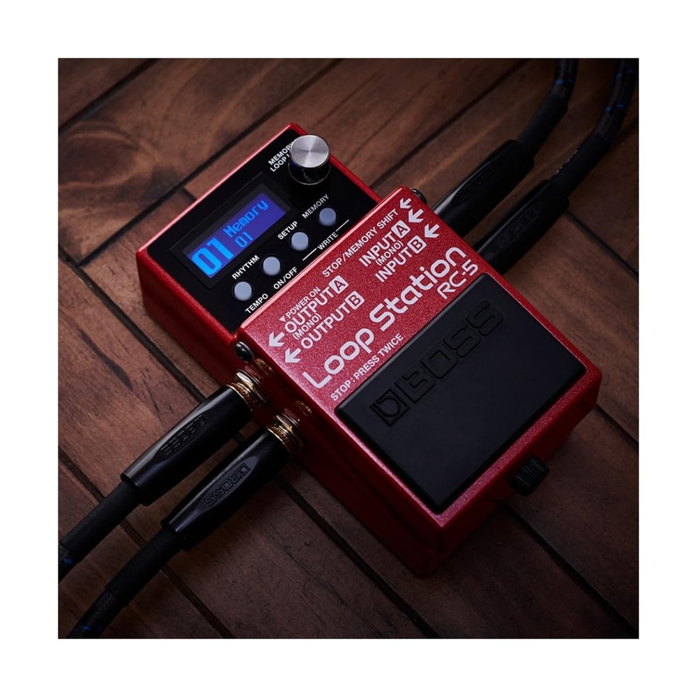 Boss RC-5 Loop Station Compact Phrase Recorder Pedal Bundle with 2x Strukture...