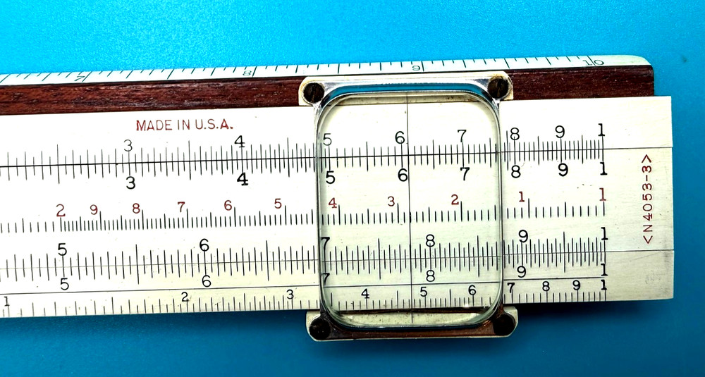K&E N4053-3 Polyphase Slide Rule, Black Case, Original Box