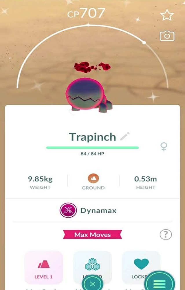 Shiny Trapinch Dynamax - Read Description