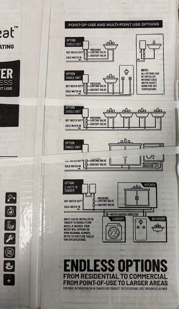 JVIS Micro-Heat MH SERIES 6-10 Smart Tankless Electric Water Heater 240V 40A