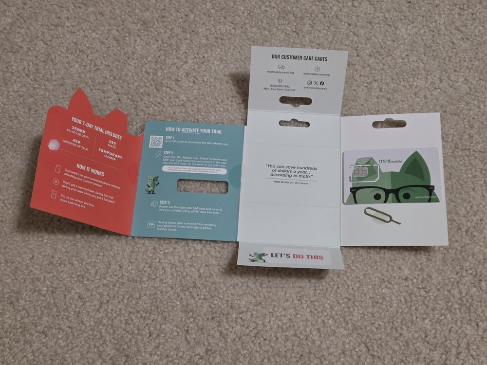 Mint Mobile 7-Day Trial Sim Card