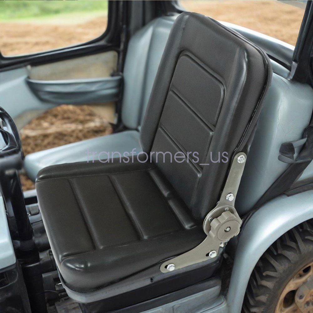 Universal Forklift Seat Fold Down Tractor Seat with Adjustable Angle Back