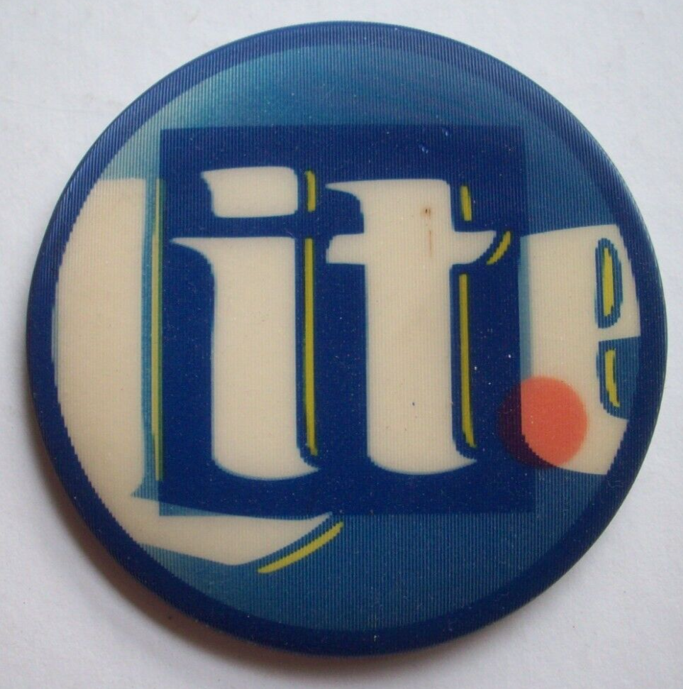 itMiller Lite Beer Hologram 3" Pinback Button Lite it