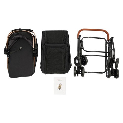 2-Tiers Foldable Small & Medium Dogs Stroller Pet Stroller Dog & Cat Stroller