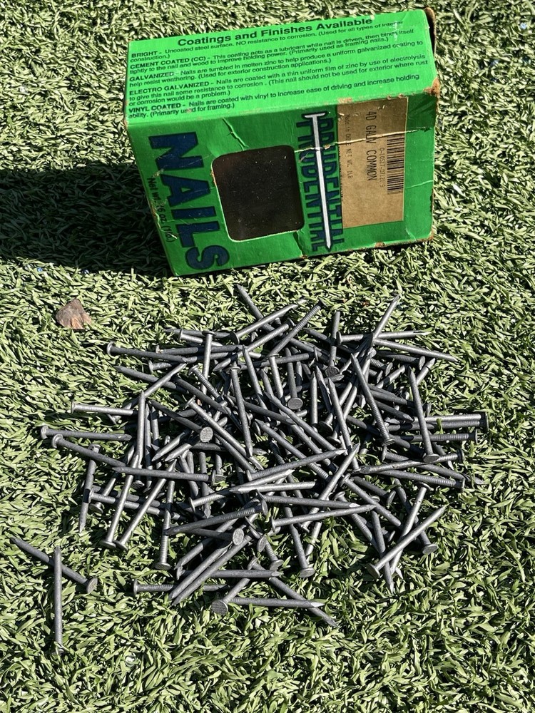 Vintage Prudential 4D Galvanized Common Nails – Partial Box 1.5”