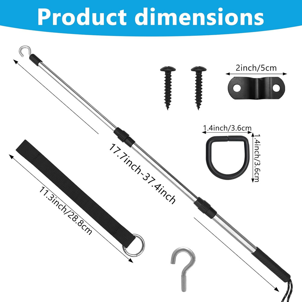 Attic Pull Down System Kit – Extendable Attic Stairs Pull Down Hook Pole with...