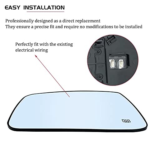 Driver Left Side Heated Mirror Glass Replacement for 2009 Driver Side (Left)