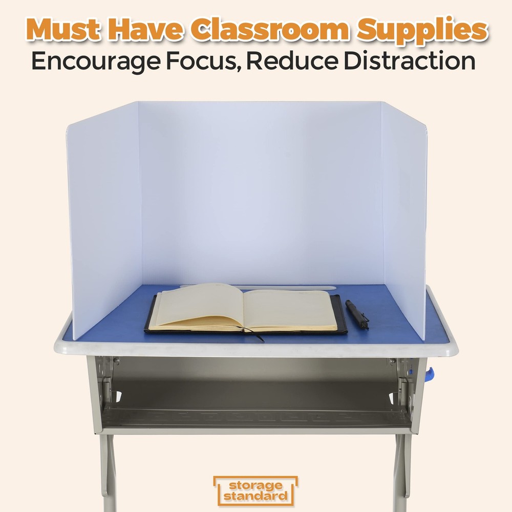 4 PCS Classroom Privacy Shields Student Desks Plastic Divider Study Carrel