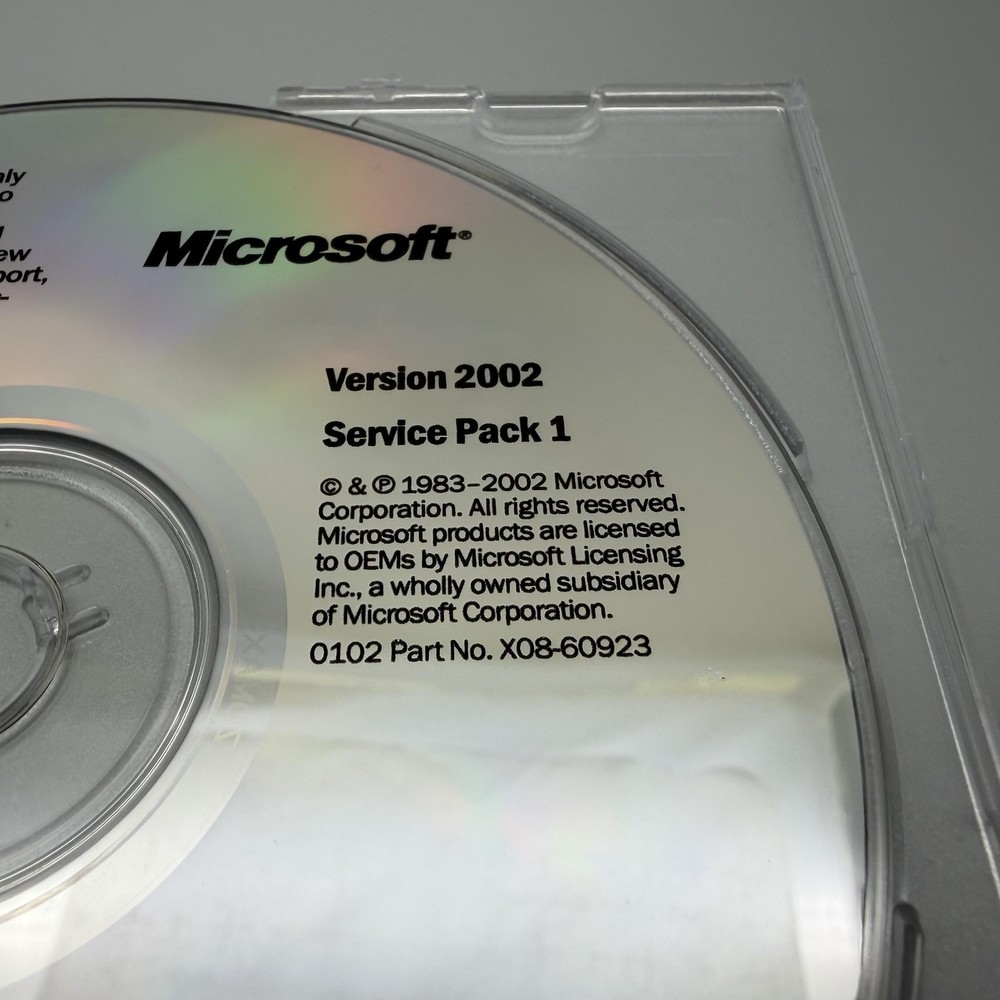 Vintage 2002 Microsoft Office XP Version 2002 Service Pack 1 CD Windows XP OEM