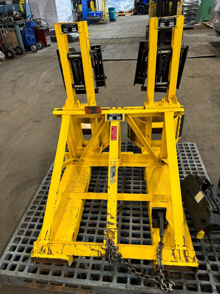 Liftomatic Fork Mounted 2 Drum Picker/Handler 4,000 Lbs Capacity
