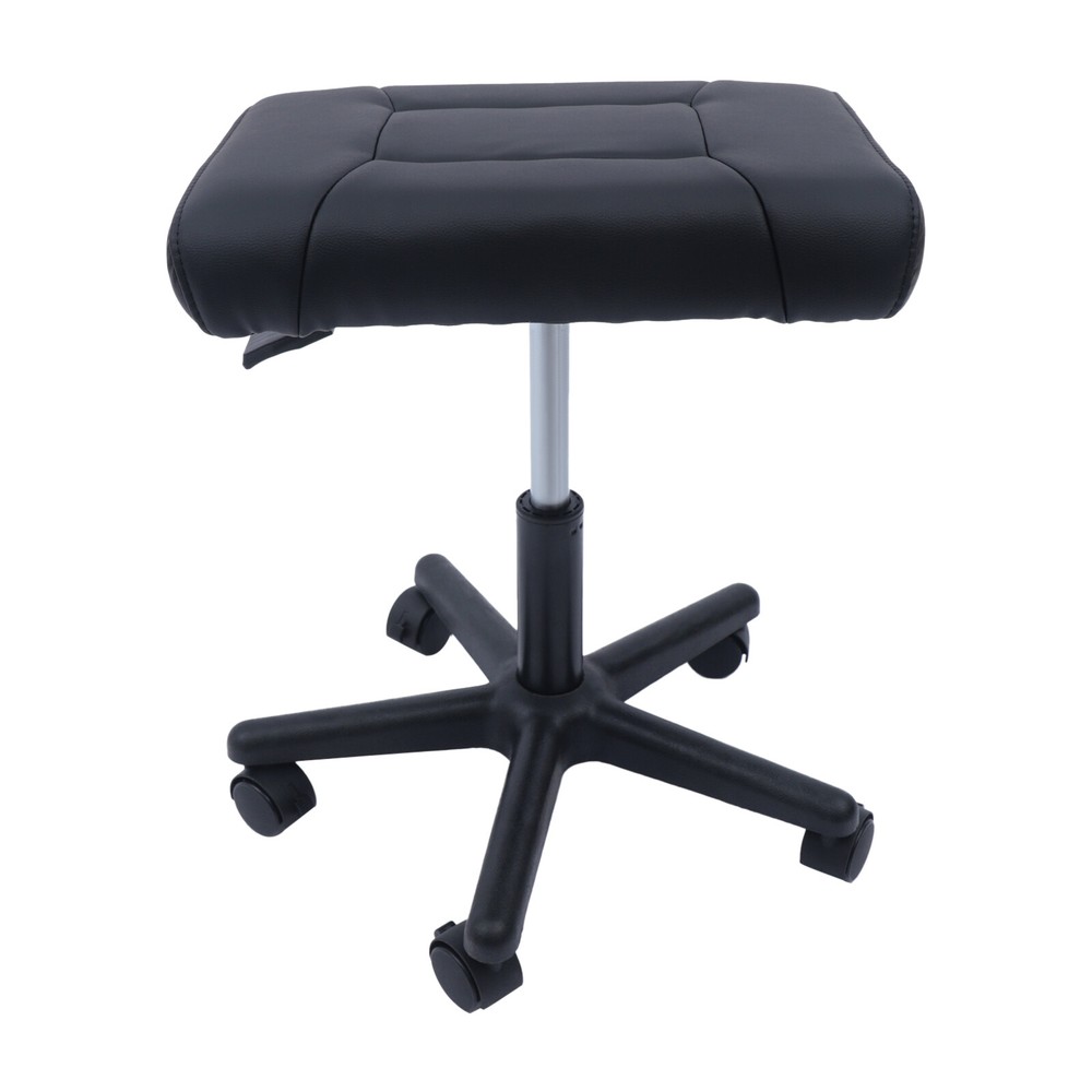 Office Foot Stool with Wheels, Height Adjustable Rolling Leg Rest Adjustable