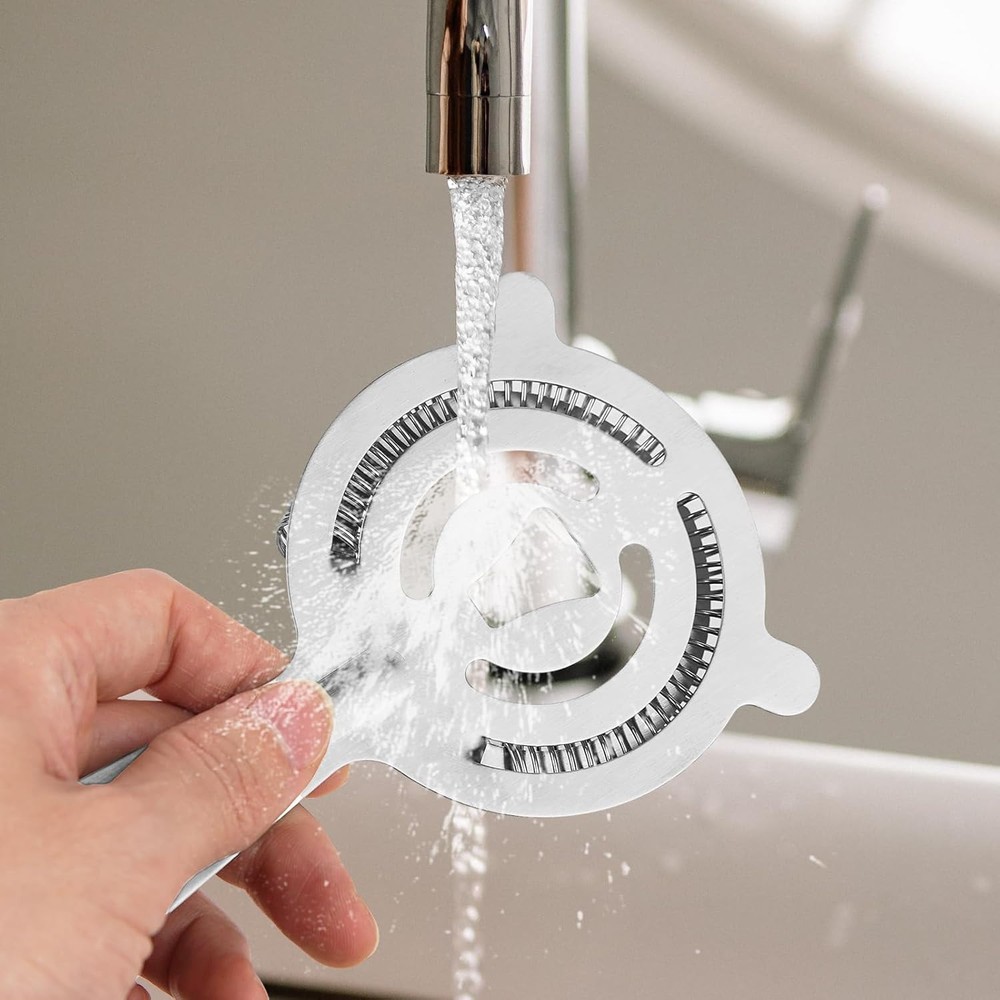 Tifanso Cocktail Strainer Bar Tools - 2PCS with High Silver