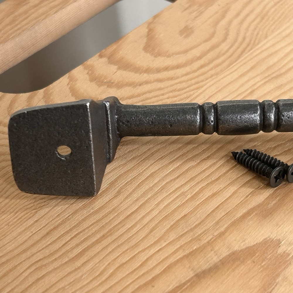 Cast Iron Drawer Cabinet Pulls Rustic Oil Rubbed 2 Pack