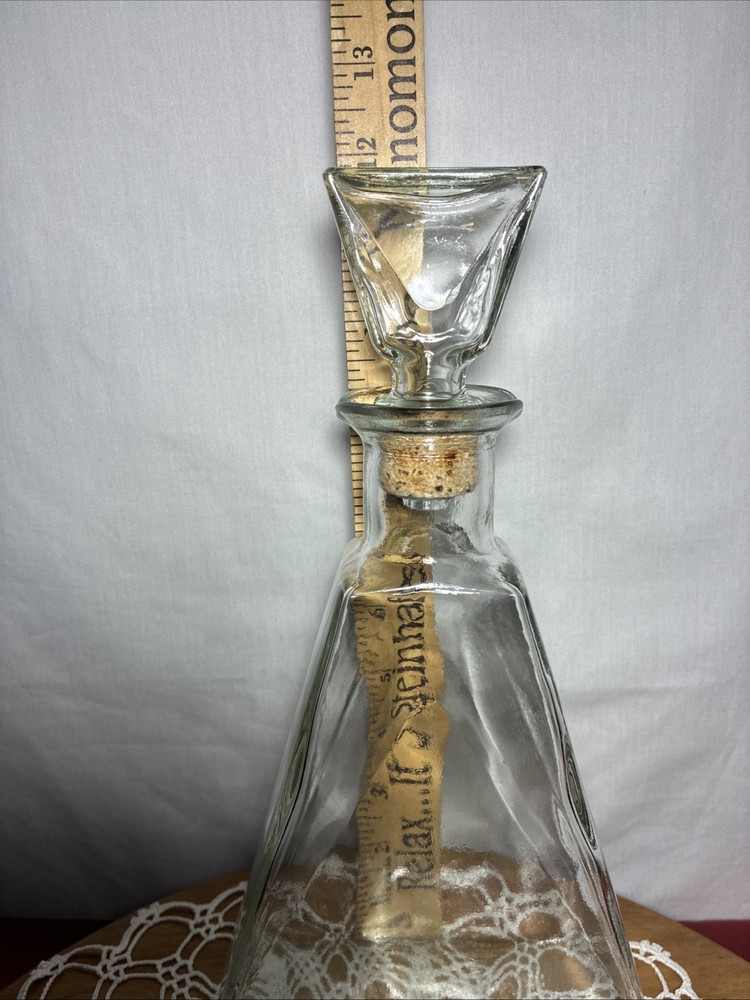Unique Triangular Mid Century Liquor Bottle Marked 55 11 76