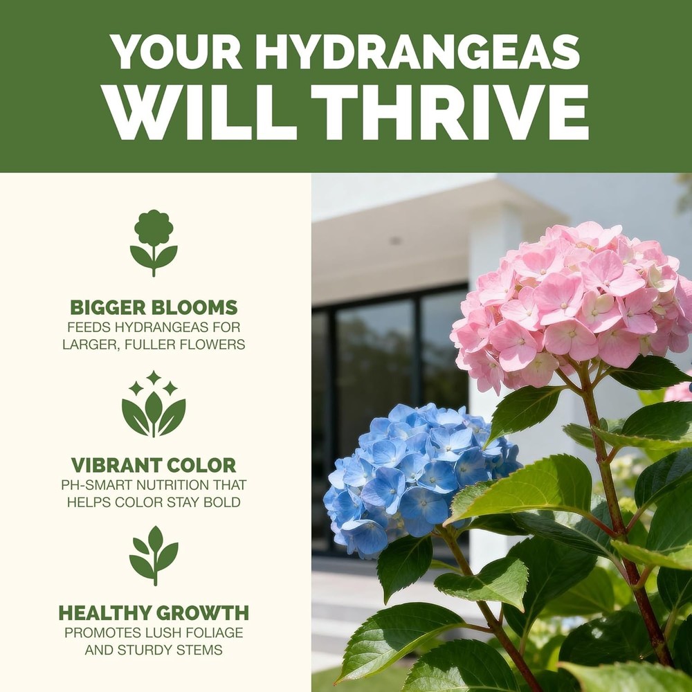 8 oz Hydrangea Fertilizer for Vibrant Blooms & Healthy Root Development