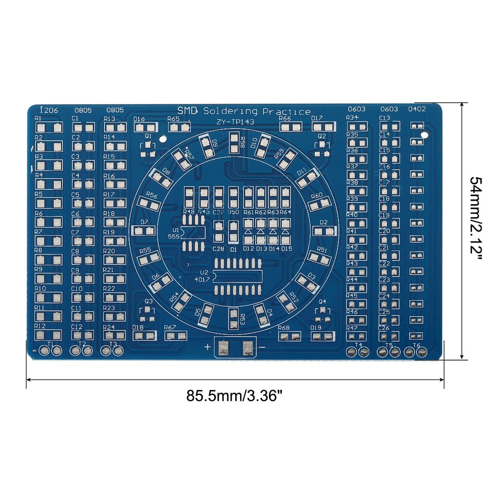Soldering Practice Board 1Set Electronic Prototype PCB Board DIY Welding Circuit